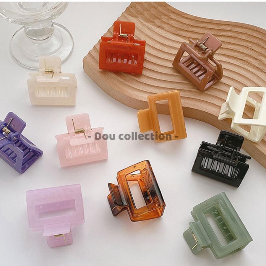 Kẹp Tóc Càng Cua Nữ Đẹp Trơn Hình Vuông Mini Hottrend Phong Cách Hàn Quốc - Mã KT015