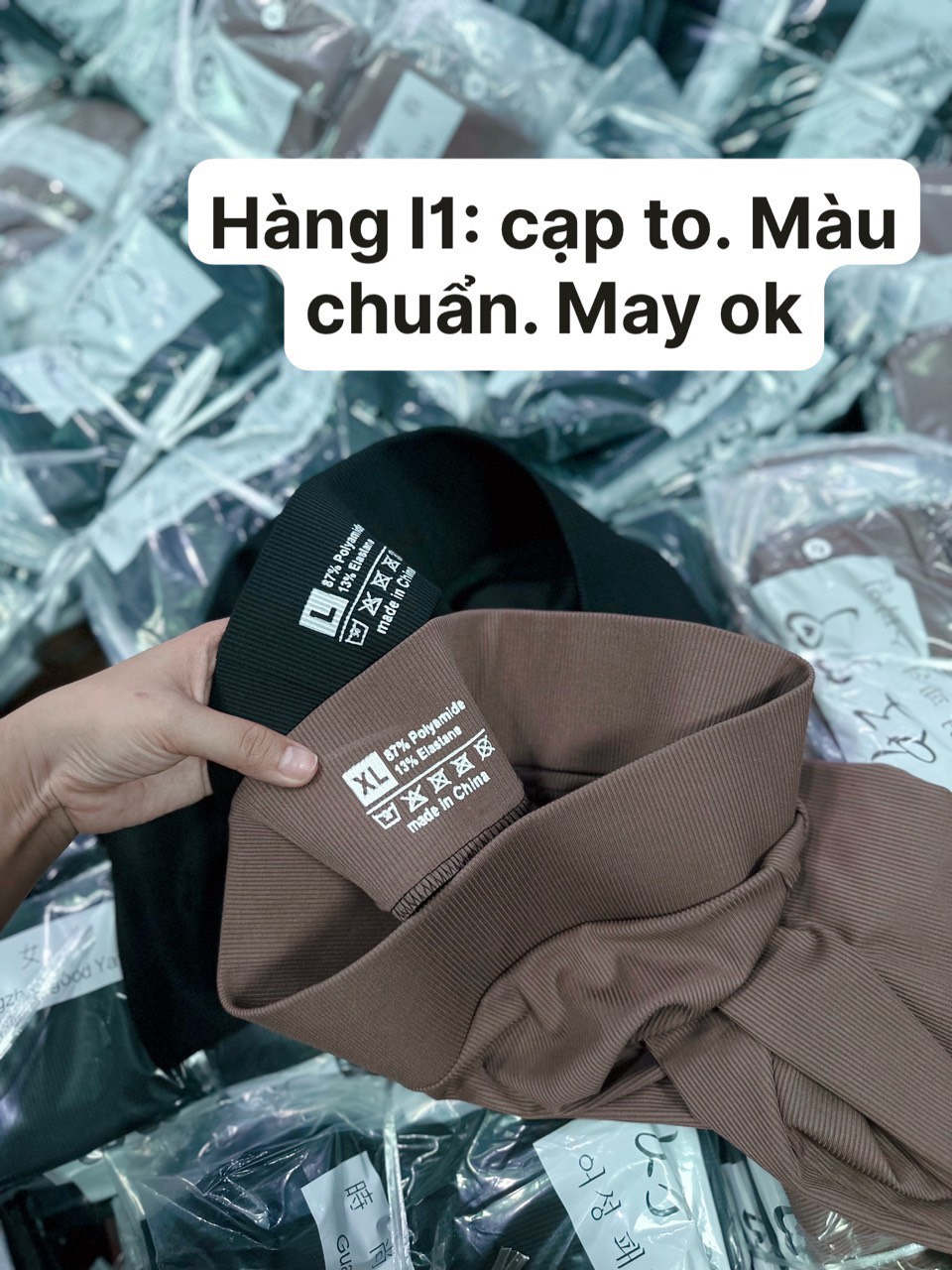 Quần legging lửng cotton zip dày dặn mềm mát co giãn thoải mái size M và L