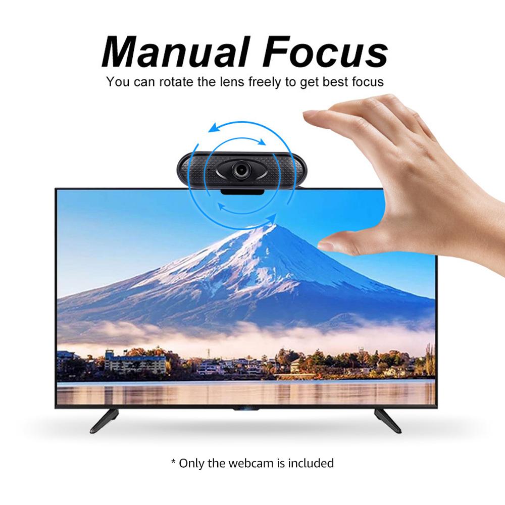 Webcam USB Camera HD 720p với Micrô tích hợp để ghi âm truyền trực tuyến cuộc họp trực tuyến