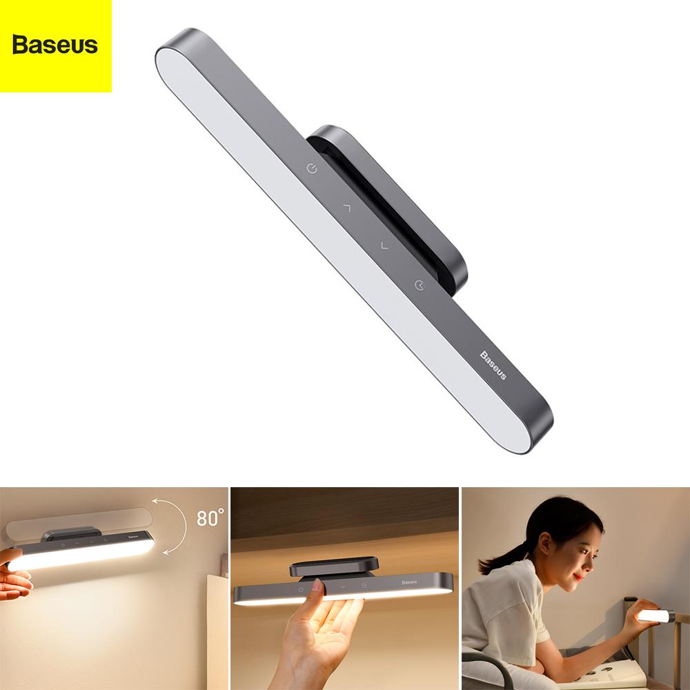 Baseus Wall Reading Light Stick Wireless Stepless Dimmable Touch Control Light Bar w/1800mAh Rechargeable