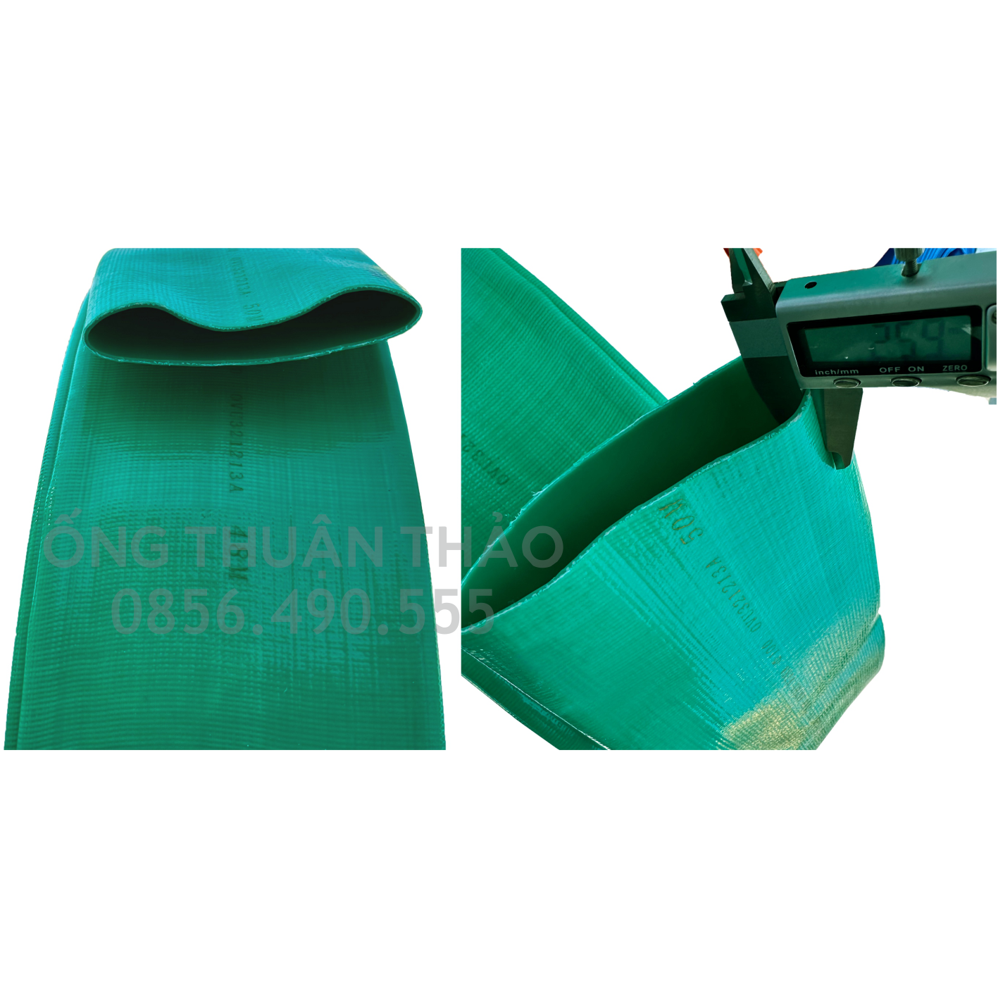 Ống bạt xanh ngọc 34C phi 100MM cuộn 20M - Ống bạt bơm cát sỏi THUẬN THẢO
