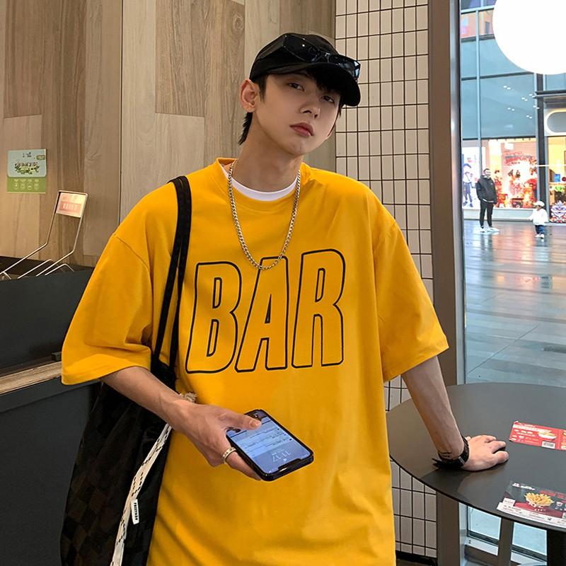 Áo thun oversize form rộng tay lỡ oversize phông nam unisex cổ tròn streetwear giá rẻ hàn quốc BAR