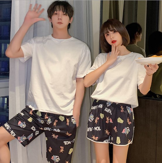 Set đồ ngủ đôi short họa tiết Tom &amp; Jerry dễ thương  S003