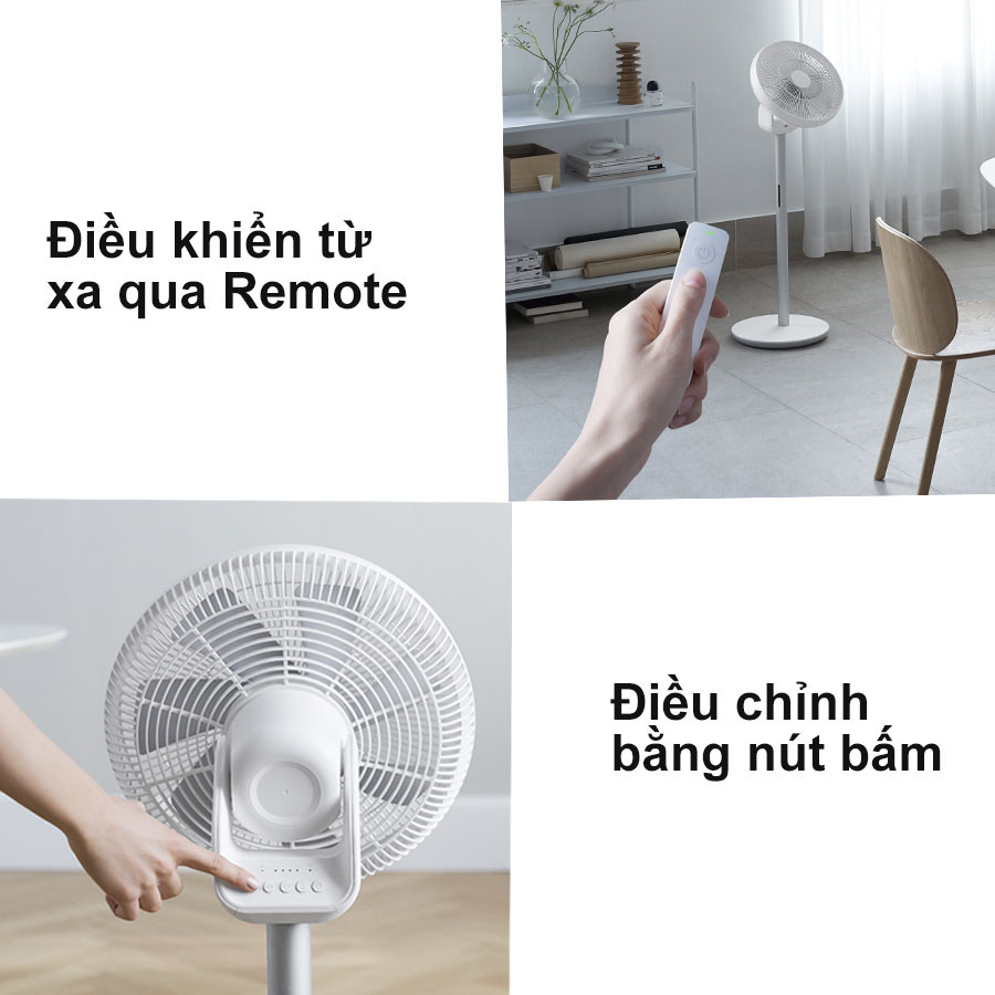 Quạt Tích Điện Đối Lưu Xiaomi Smartmi  Gen 3 Pro Circulation Fan 【 Xoay 3D ◆ Dùng 40h Liên Tục ◆ AI Thông Minh】 - Hàng Nhập Khẩu