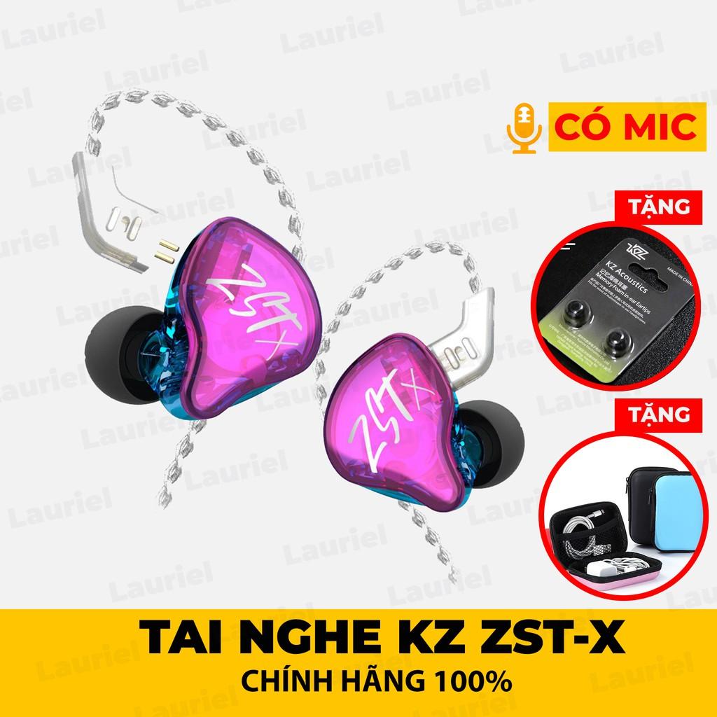 Tai nghe KZ ZST X bản nâng cấp màn loa driver dây cáp của ZST có mic - hàng chính hãng