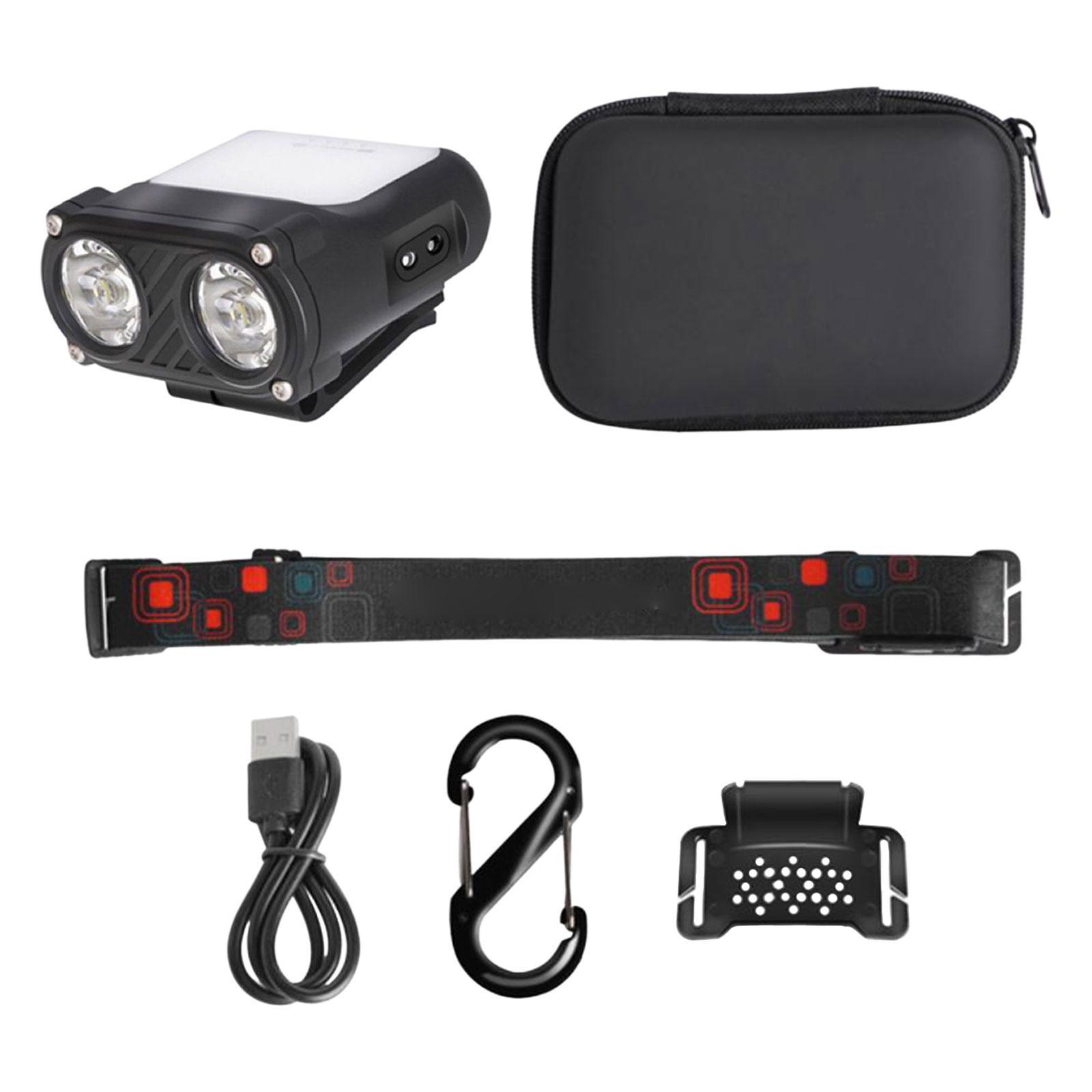 Mini LED Flashlight Body Sensor Lightweight with Head Strap Bright