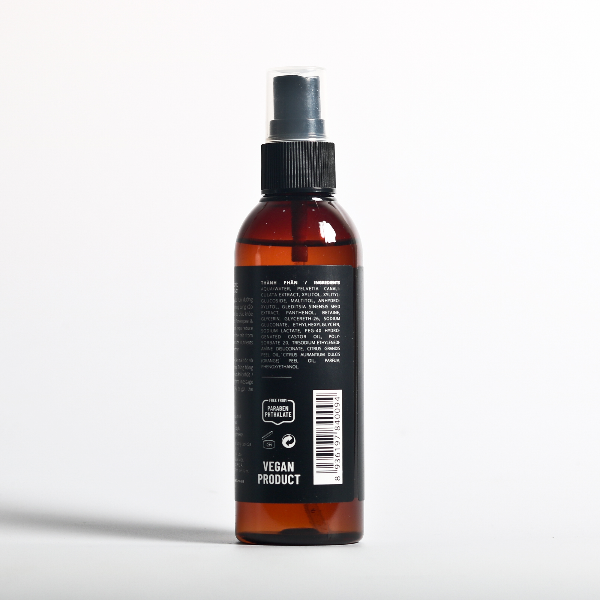 Nước dưỡng tóc Vỏ Bưởi & Bồ Kết Herbario 100ml giúp giảm rụng tóc kích thích mọc tóc nhanh