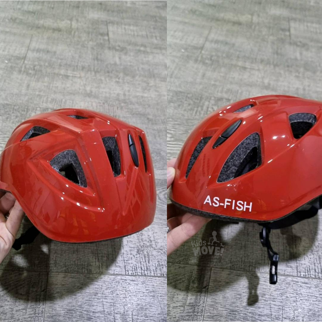 Mũ bảo hiểm xe đạp trẻ em siêu nhẹ có size người lớn AS-FISH 200g 14 lỗ thoáng chất liệu EPS cao cấp nhập khẩu USA