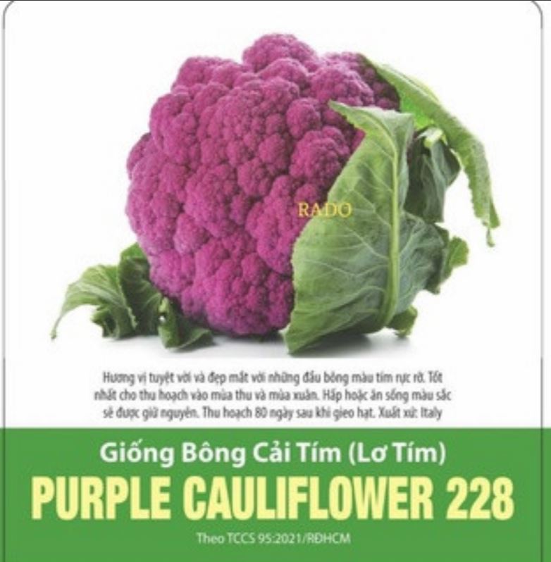 Hạt Giống Bông Cải Tím (lơ tím) PURPLE CAULIFLOWER 228 (1g)