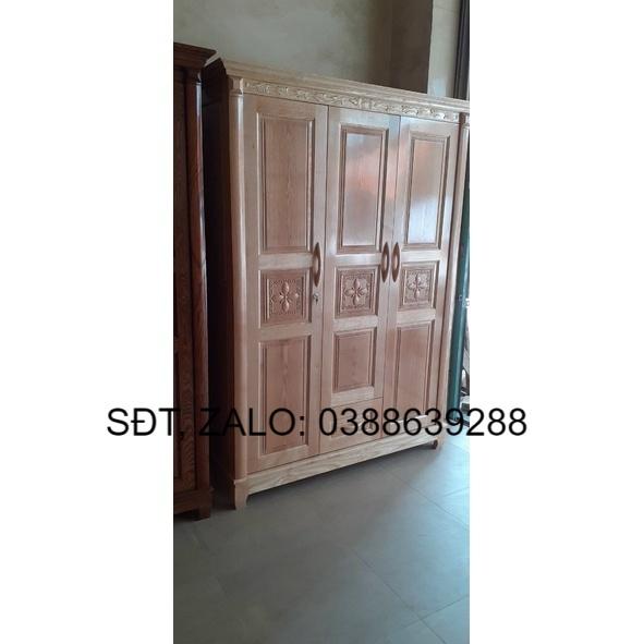 Tủ quần áo gỗ sồi 3 cánh giá thật
