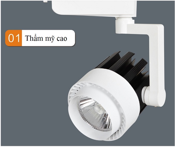 Combo bộ sản phẩm 3 đèn rọi ray 20W + 1 thanh ray 1.5 mét