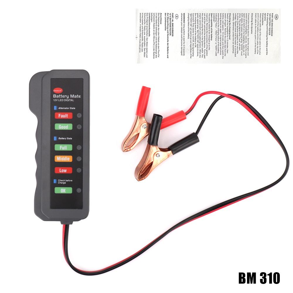 Thiết bị kiểm tra pin xe hơi xe máy 7 bóng LED 12V 24V 24 Volts