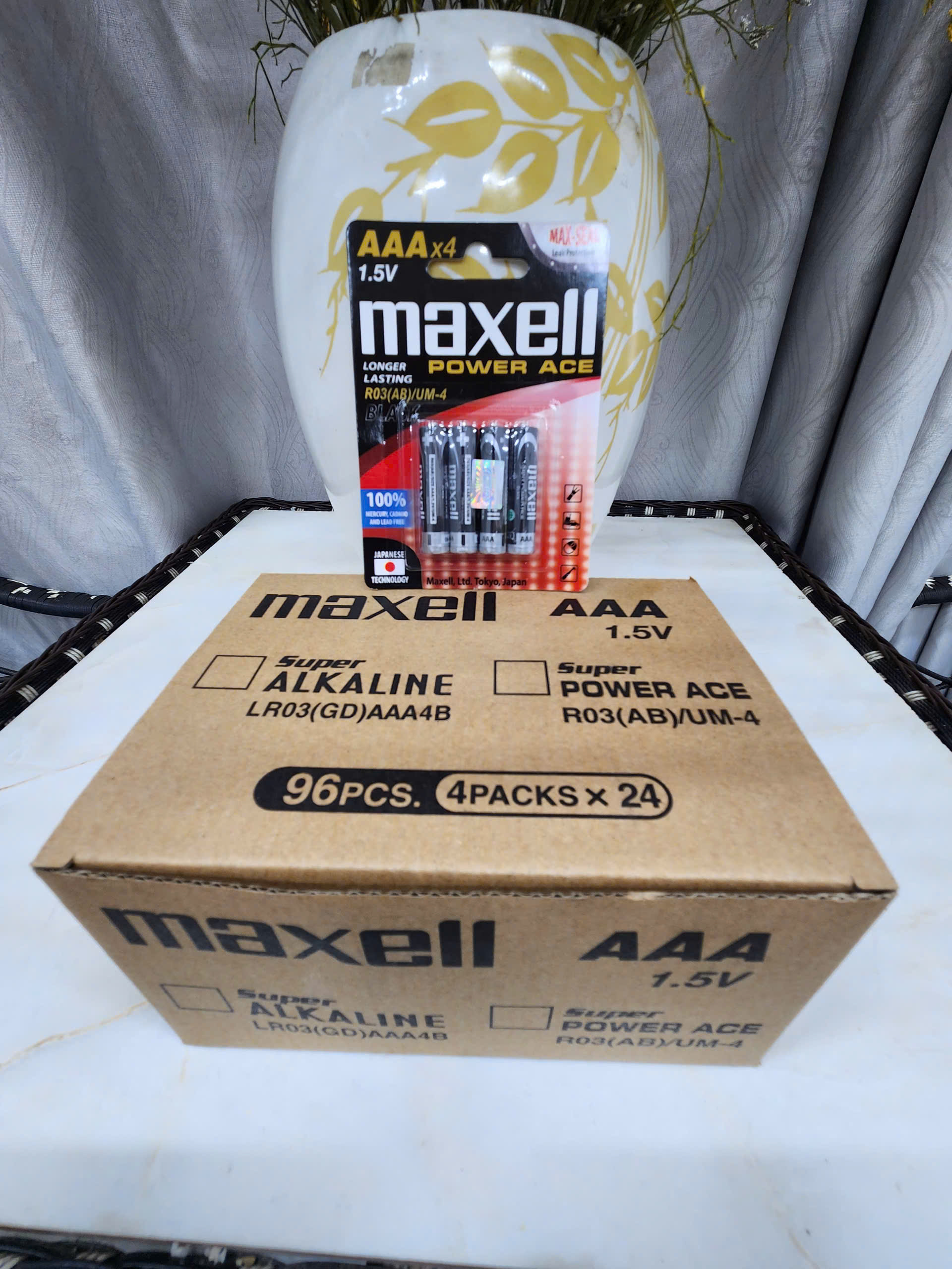 Pin Tiểu nhỏ AAA Maxell Super Power ACE Hộp 96 viên - Hàng Siêu Thị, Giá Tốt, Freeship - Hàng chính hãng
