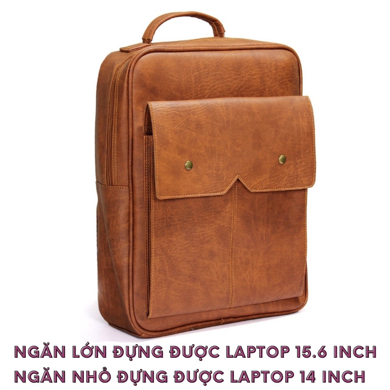 Balo Da Công Sở Đựng Laptop Có Lót Chống Sốc, Rất Sang Trọng ZBL01