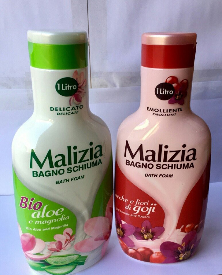 Sữa Tắm Maliza Goji Berries &amp; Flowers Bagno Schiuma bath Foam 1000ml tặng kèm móc khóa