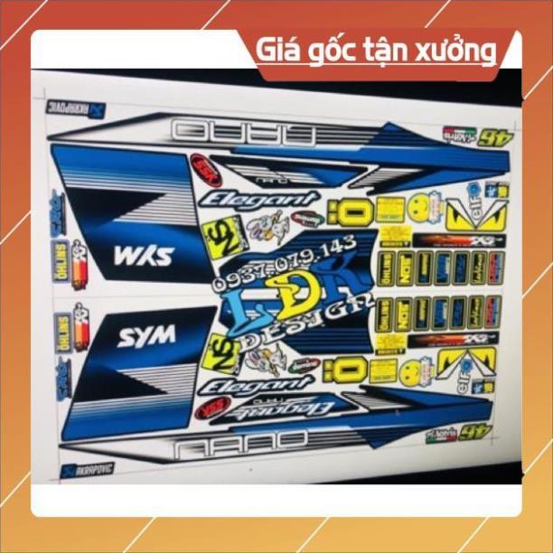 Tem rời elegant nano xanh đen 3 lớp ko bay màu