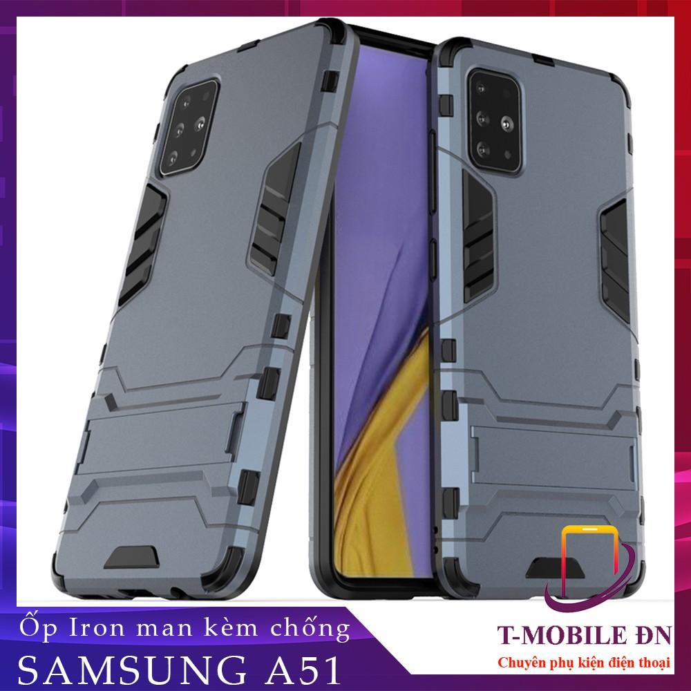Ốp lưng cho Samsung A51 IRON MAN chống sốc bảo vệ viền và camera kèm chống xem video tiện lợi