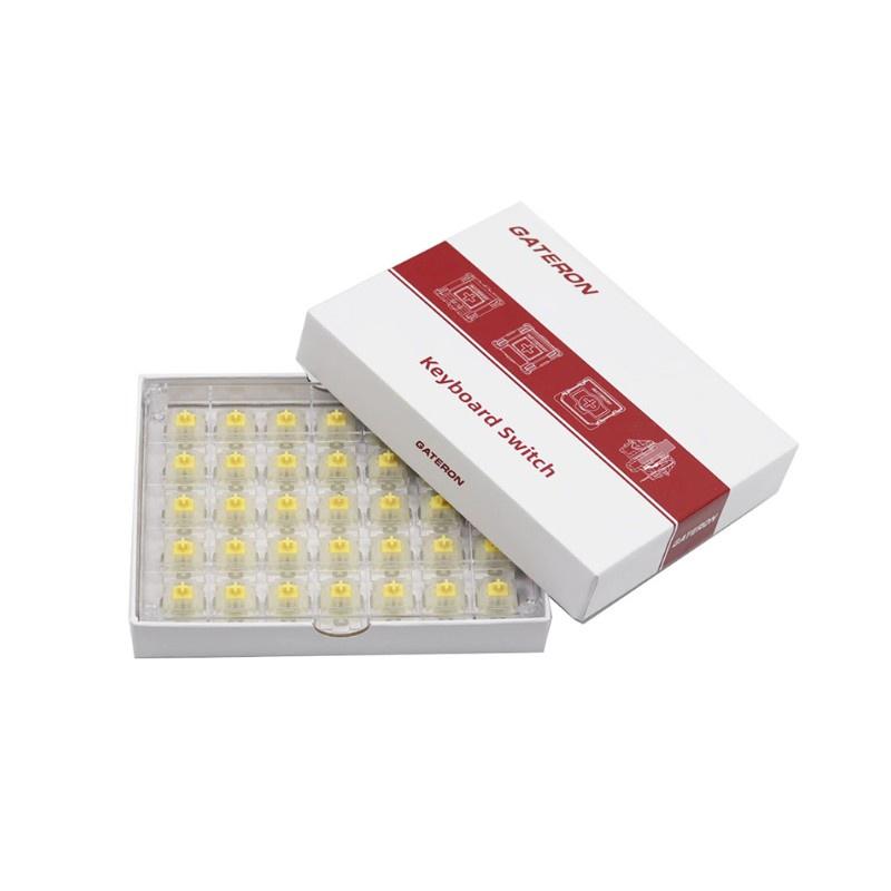 HSV 35Pcs Gateron CAP Switch Milky Gold Switchfor Mechanical Keyboard Switch