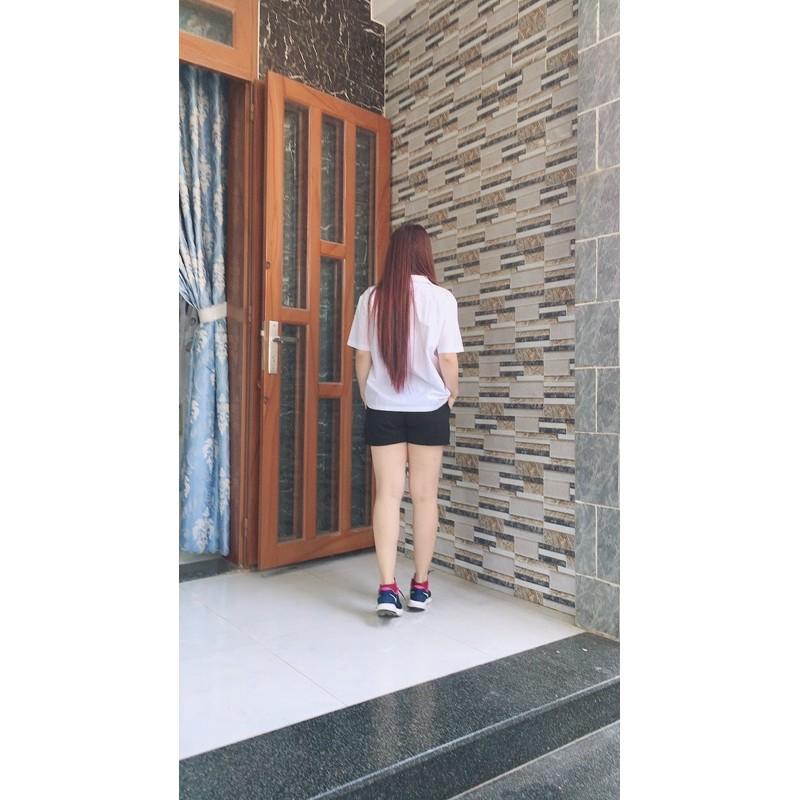 Áo sơ mi oversize cổ vest 1 túi.