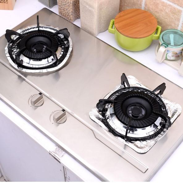 Set 10 Giấy Bạc Lót Kiềng Bếp Ga Chống Tràn Dầu Mỡ - Giấy Bạc Chịu Nhiệt Tốt