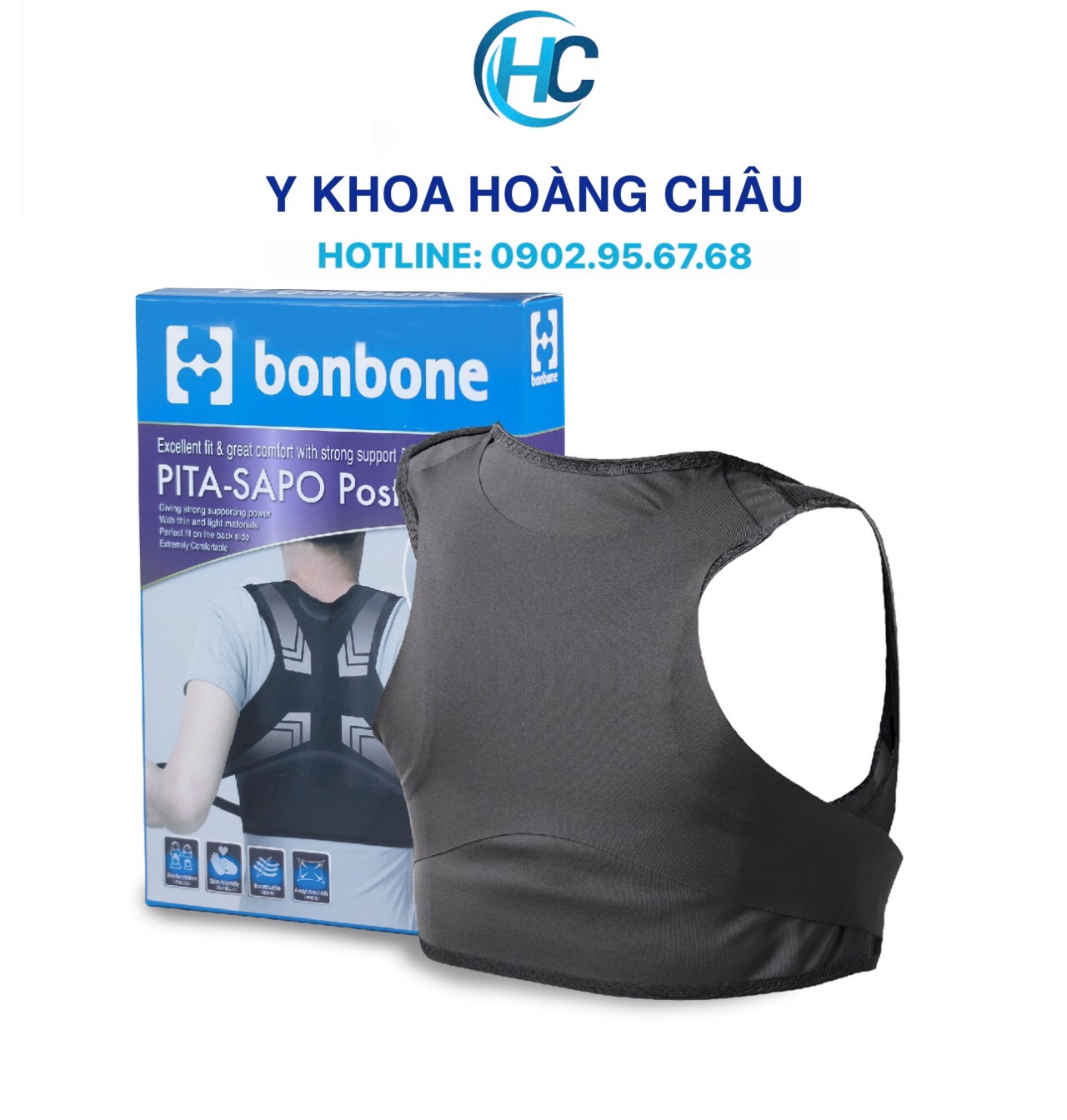 Đai Chống Gù Lưng Bonbone Pita Sapo Posture (Nhật Bản)