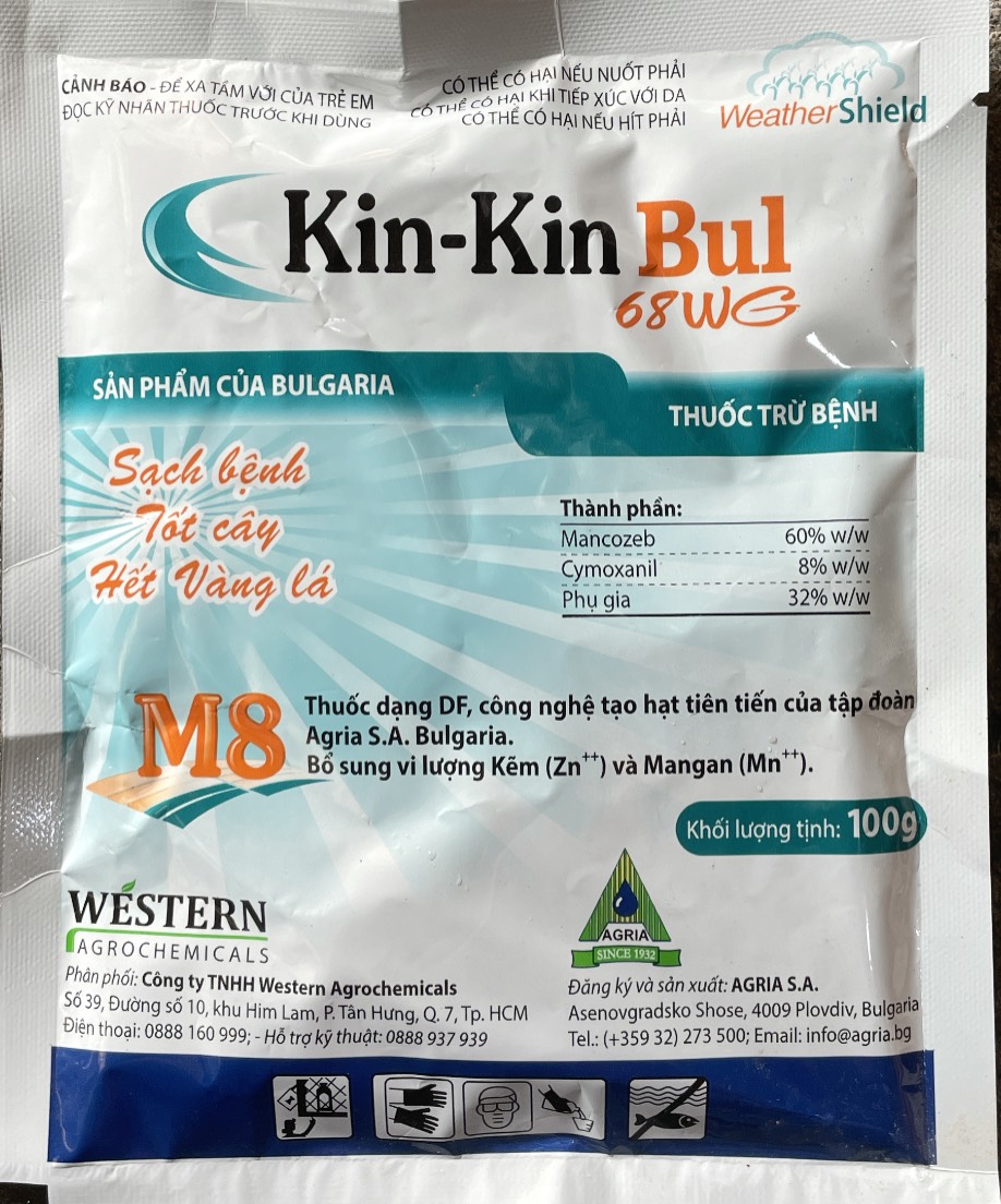 sản phẩm chăm sóc cây trồng KIN KIN BUL M8 nhập từ Bulgari gói 100gr