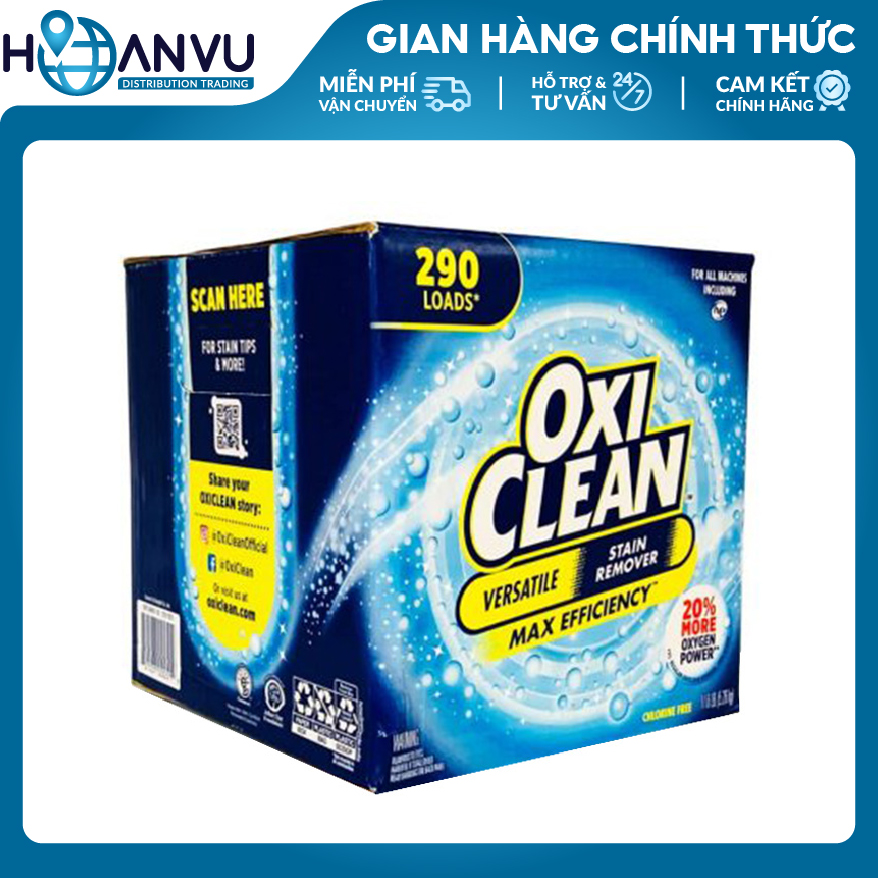 Bột Giặt Tẩy Đa Năng OxiClean Max Efficiency HE Powder Stain Remover (5.26kg)