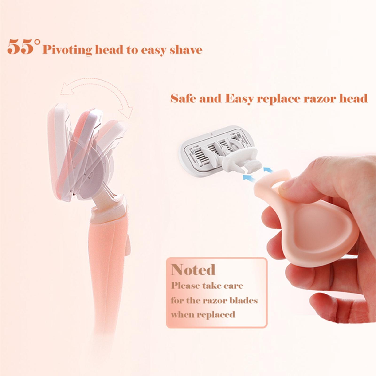 Mini Women's Razor, Non Slip Manual Shaving Razor Compact Trimmer for Thigh Arm Armpit