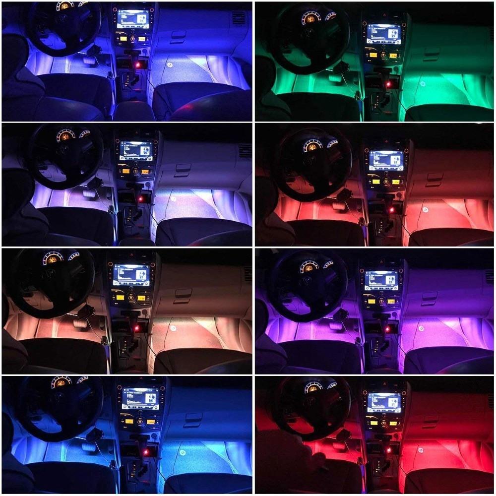 Dây Đèn Led 8 Màu Chống Nước Trang Trí Nội Thất Xe Hơi