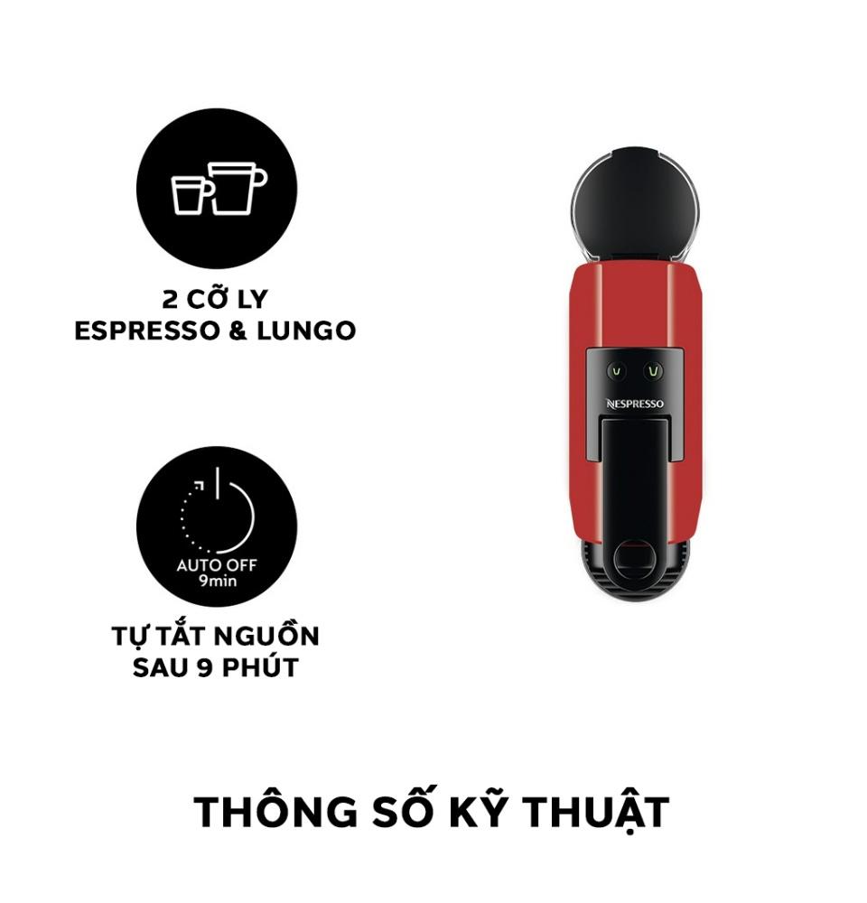 Máy Pha Cà Phê Viên Nén Nespresso Essenza Mini, Máy Pha Cafe, Espresso, Capuccino, Máy Pha Cà Phê Gia Đình, Nhập Đức, Màu Ngẫu Nhiên