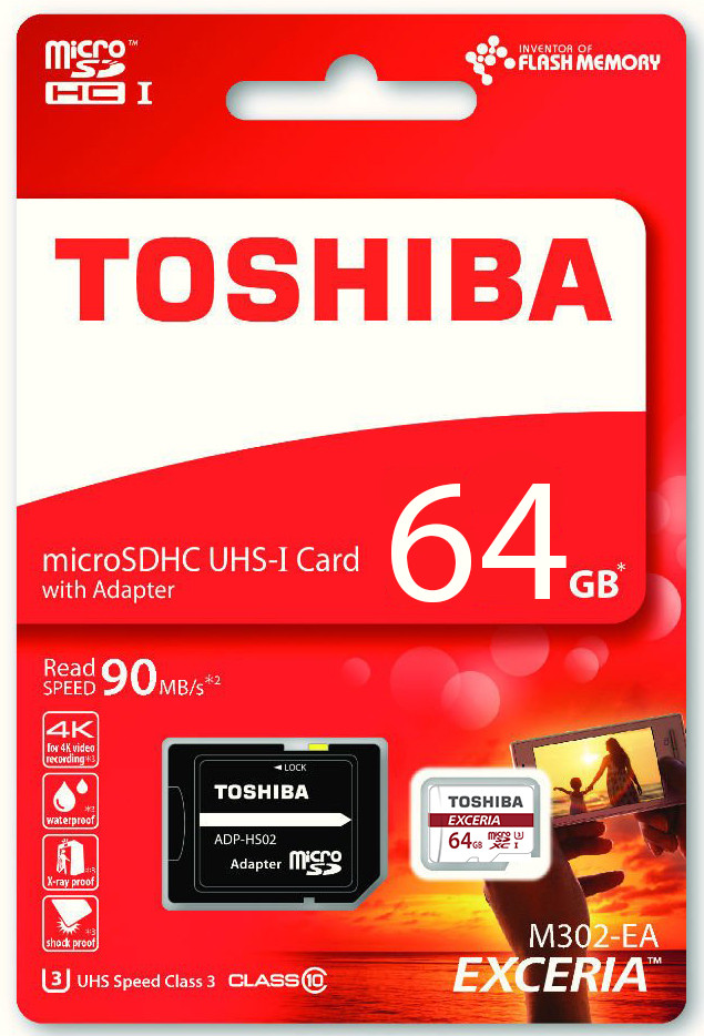 Thẻ nhớ MicroSD TOSHIBA 64Gb / 32Gb / 16G Class10 chuyên dùng cho camera ip, điện thoại, máy tính (màu đỏ) - hàng nhập khẩu