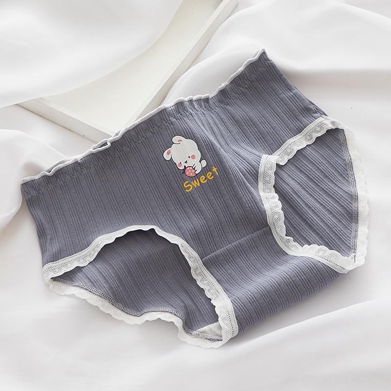 Quần lót nữ cotton gân tăm thỏ và gấu 2899