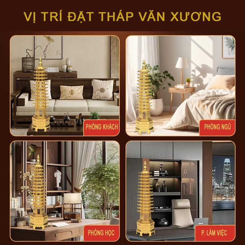 Tháp văn xương 9 tầng hợp kim đồng cầu đỗ đạt công danh