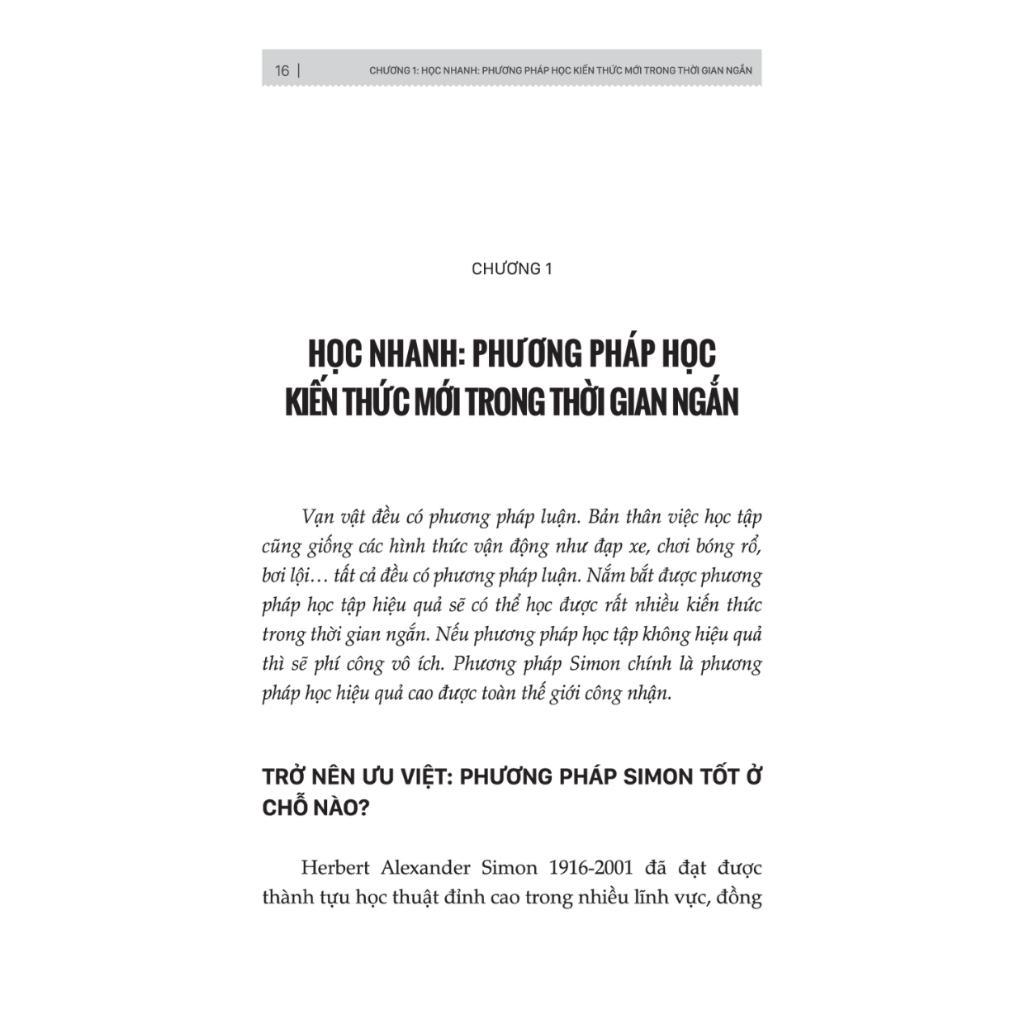 Sách - Phương Pháp Học Tập Của Simon - Cách Học Nhanh, Nhớ Lâu Mọi Kiến Thức - Sách Phát Triển Bản Thân Mỗi Ngày - MCBooks