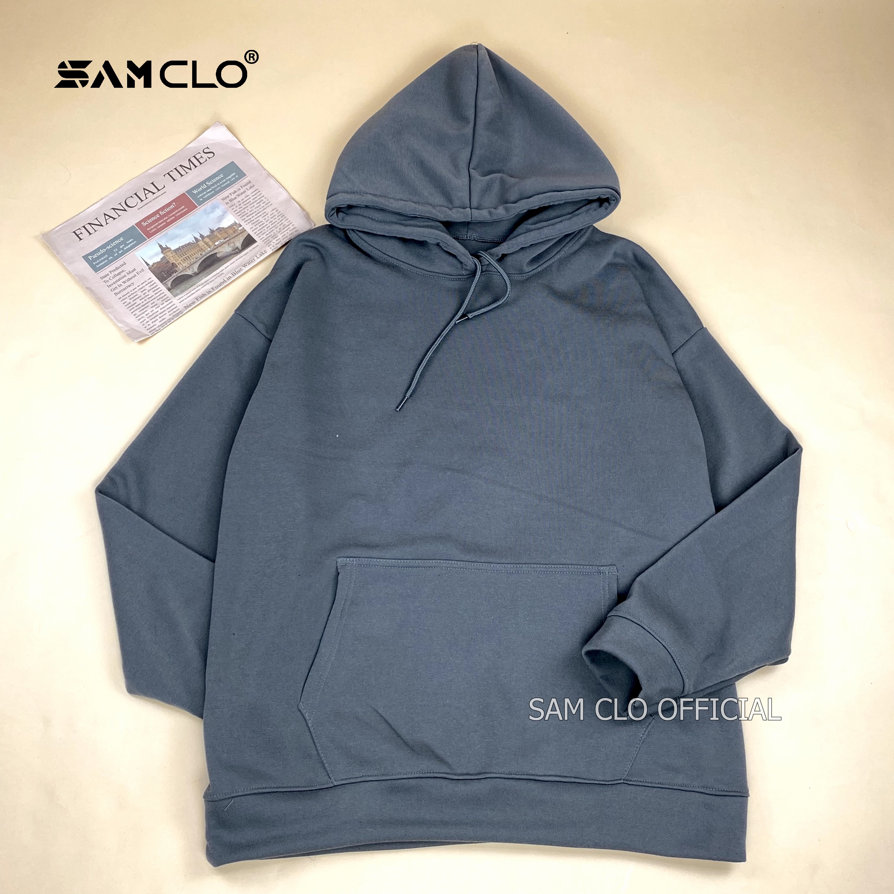 Áo khoác nỉ chui SAM CLO nam nữ có mũ tay dài thu đông freesize dáng unisex HOODIE TRƠN