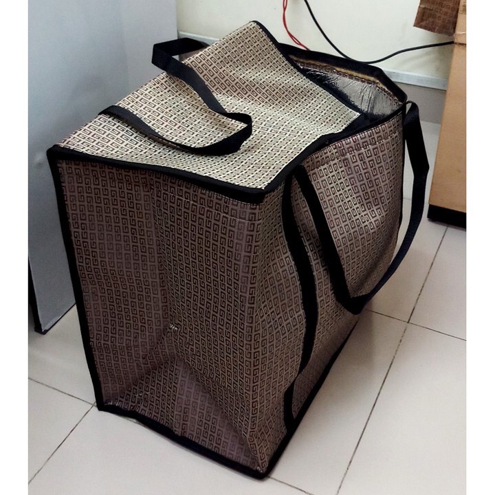 Túi giữ nhiệt lớn Dài 60 x Rộng 35 x Cao 60 dùng cho giao hàng, đựng đồ sang nước ngoài, vải bố dầy, có lớp cách nhiệt bên trong, nặng 900gr