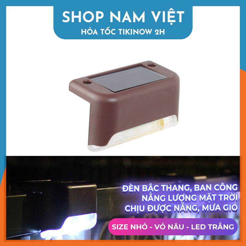 Đèn Led Năng Lượng Mặt Trời Dán Bậc Thang, Hàng Rào Trang Trí Ngoài Trời - Chính Hãng NAVIVU