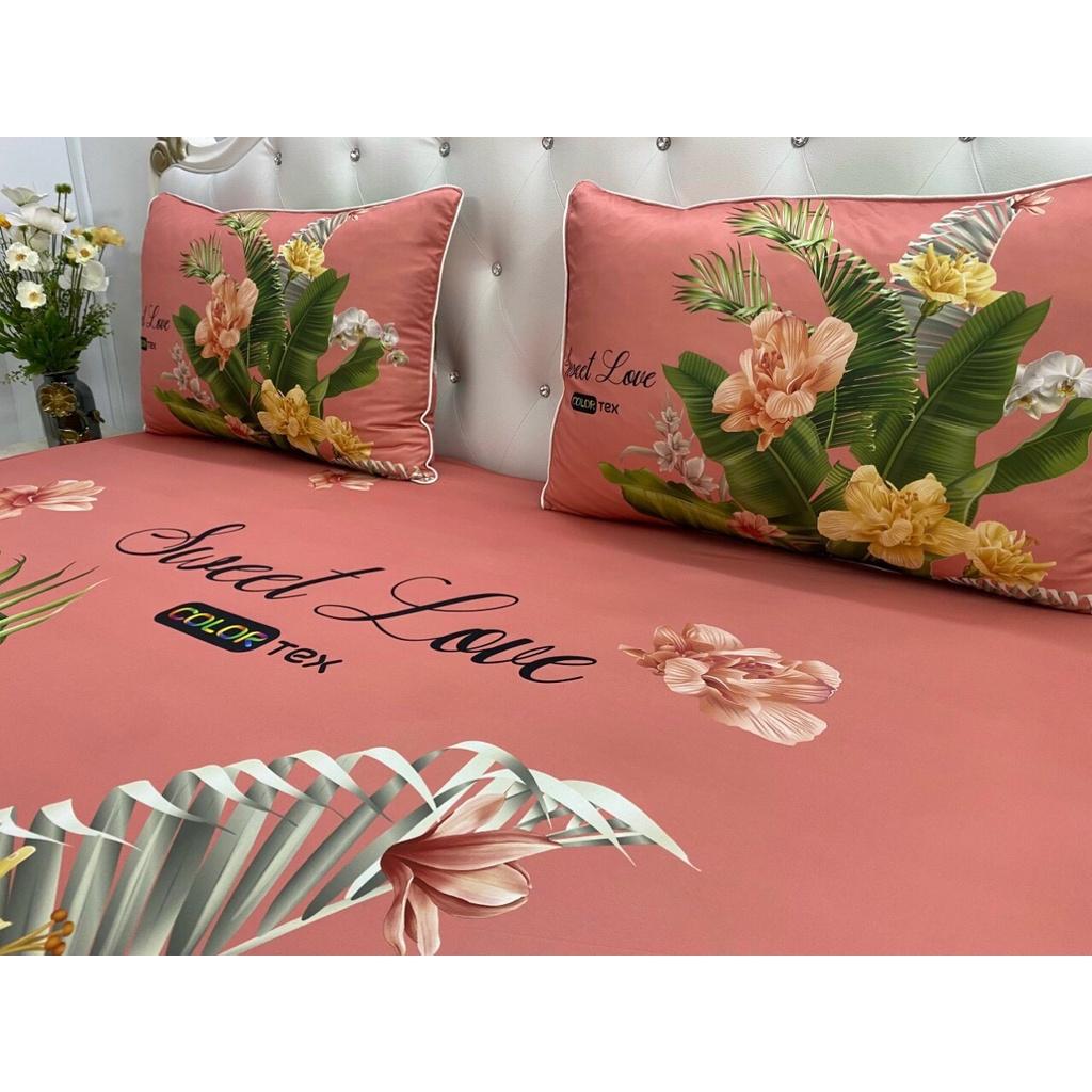 Bộ Drap+áo gối thun Ý 5D Cao Cấp , mát lạnh, thấm hút tốt.