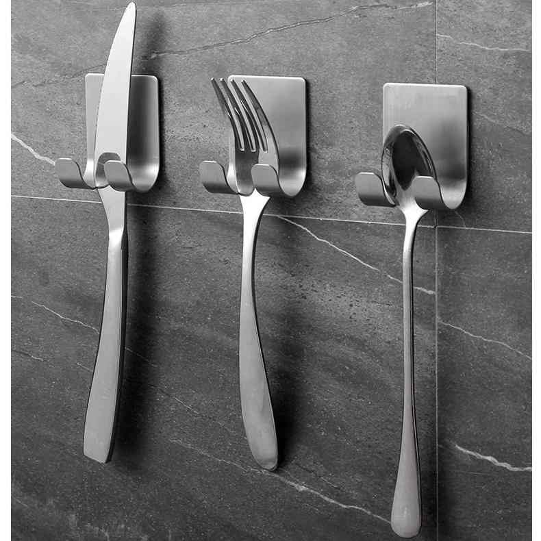 Móc inox Treo Dao Cạo Râu dán tường Móc inox Treo Đồ Đa Năng keo dán chống nước