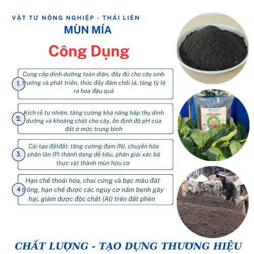 Phân hữu cơ mùn mía Sfarm ủ vi sinh, phân bón thuần thực vật 100% mía đường giúp cây trồng dễ ra hoa, đậu quả - Túi 2kg