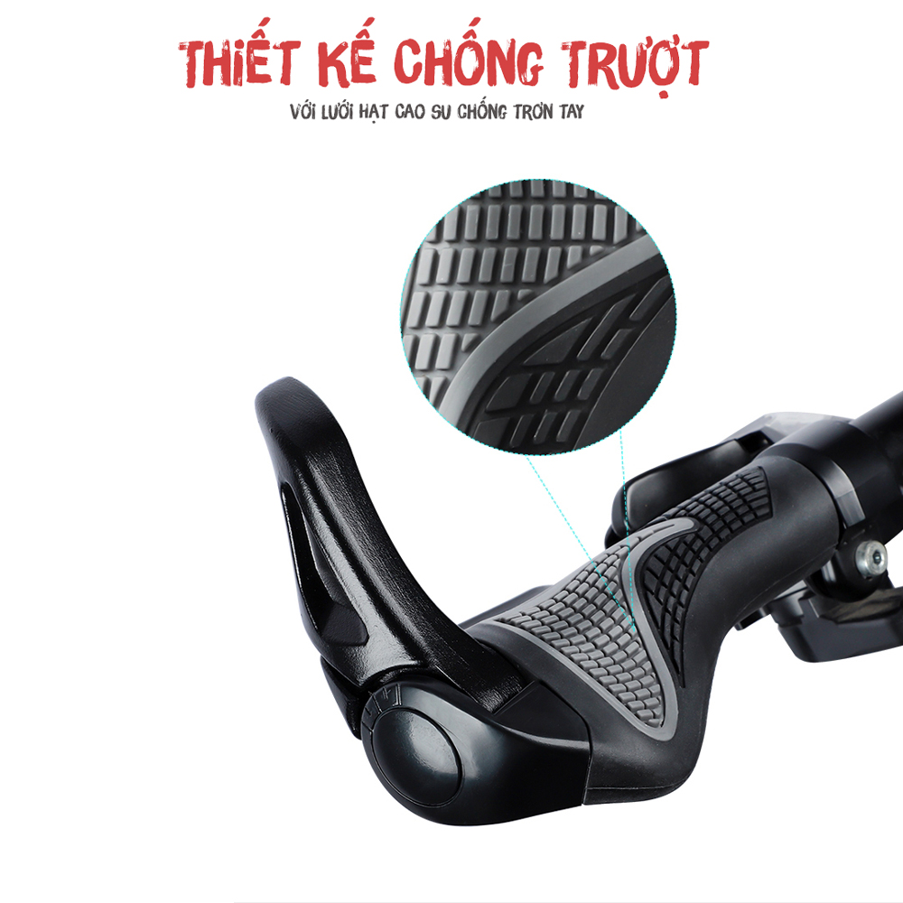 Bộ 2 Bọc Cầm Tay Lái Xe Đạp Cao Su Chống Trơn Trượt Dễ Dàng Lắp Đặt Cho Xe Đạp Địa Hình Mai Lee