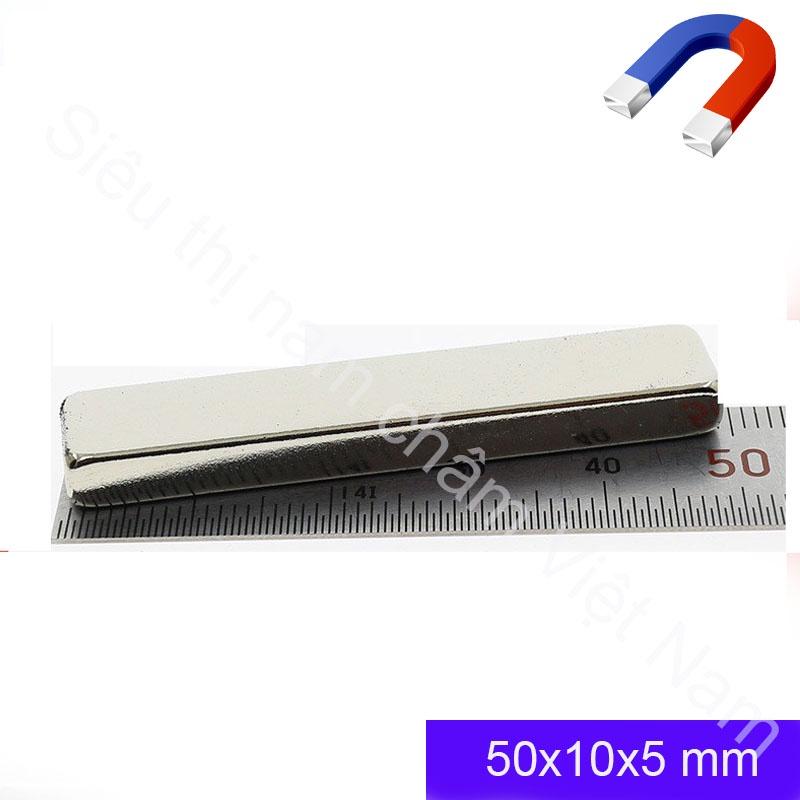 Nam châm hình chữ nhật 50x10x5mm,nam châm siêu lực hút