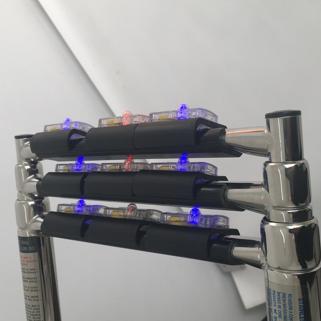 Free Angle activated LED Lights for Marine Boat Telescoping Ladder