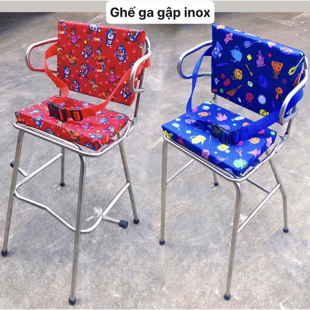 Ghế ngồi xe máy cho bé Xe Ga Đủ Loại, Yên Nệm, Có Tựa,,An Toàn Cho Bé. , GHẾ GA GẬP INOX CHO BÉ