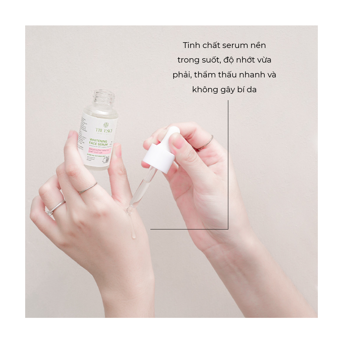 Tinh chất dưỡng trắng và ngăn ngừa lão hoá da mặt Truesky Whitening Face Serum chiết xuất quả lựu 20ml