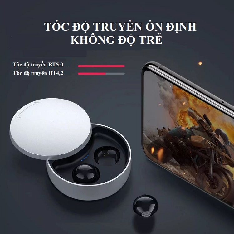 Tai Nghe Bluetooth Nhét Tai HQ -X21 Thiết kế nắp trượt tiện lợi, Âm Thanh HD - Hàng Chính Hãng