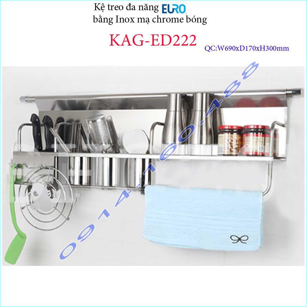 Kệ treo dao ống đũa gia vị KAG-ED222, Kệ treo đồ nhà bếp đa năng 70cm, giá treo đa năng Euro