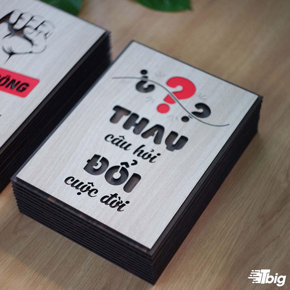Tranh động lực TBIG125: Thay câu hỏi đổi cuộc đời 40x55cm