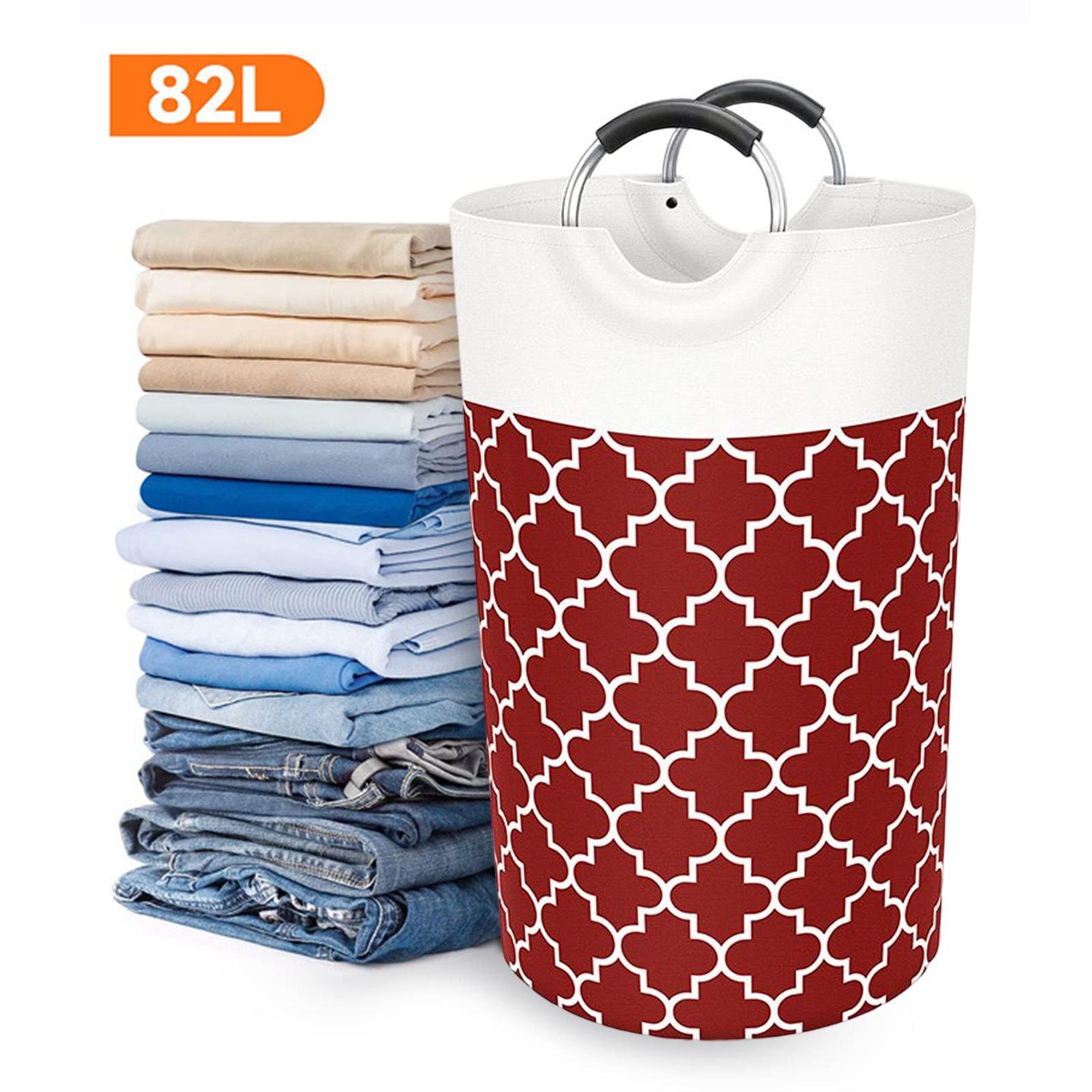2Pcs Laundry Organizer Bag Storage Clothes Basket for