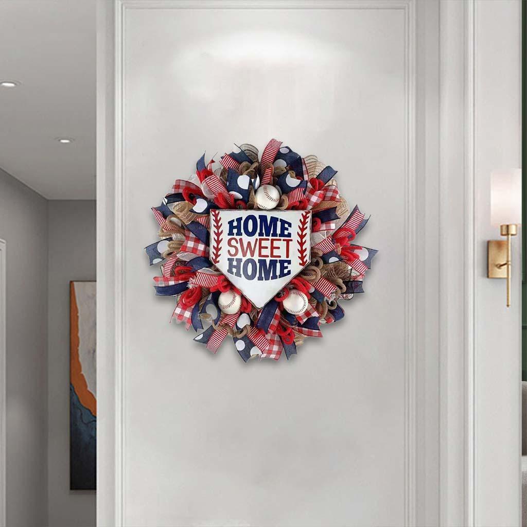 Front Door Wreath Artificial Flower Garland Simulation Independence Day Wall